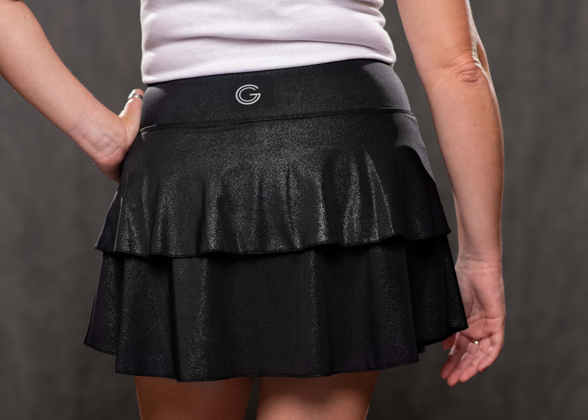 Infinity - Black Double Ruffle Skirt